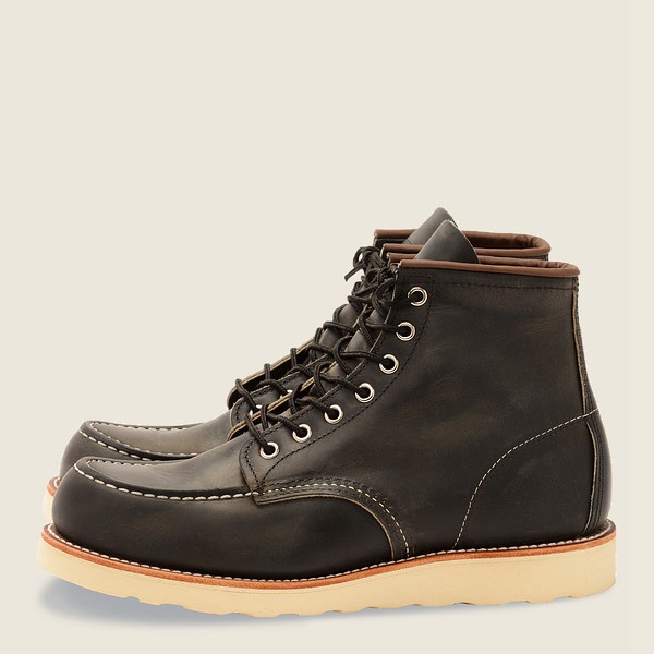 Red Wing Mens Heritage Boots - Classic Moc - 6-inch Rough & Tough Leather - Dark Grey - LDO609132